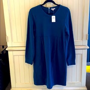 Teal maternity sweater dress